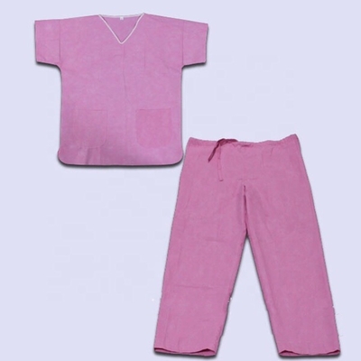 Round Neck Disposable Coverall with White Size S-XXL