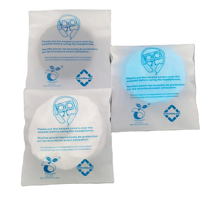 50pc White Disposable Headphone Ear Coverss Lightweight Eco Friendly Protection From Dirt And Dust