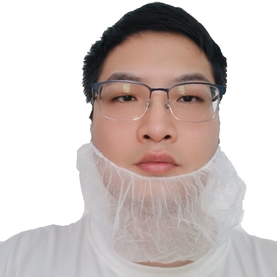 Disposable Non-Woven Beard Cover 45x20cm White Black Blue