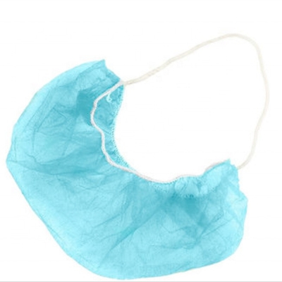 Disposable Non-Woven Beard Cover 45x20cm White Black Blue