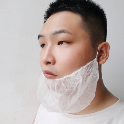 Disposable Non-Woven Beard Cover 45x20cm White Black Blue