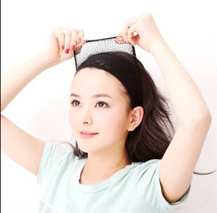 Black Mesh OEM Disposable Hair Nets 50cm Hair Nets For Catering